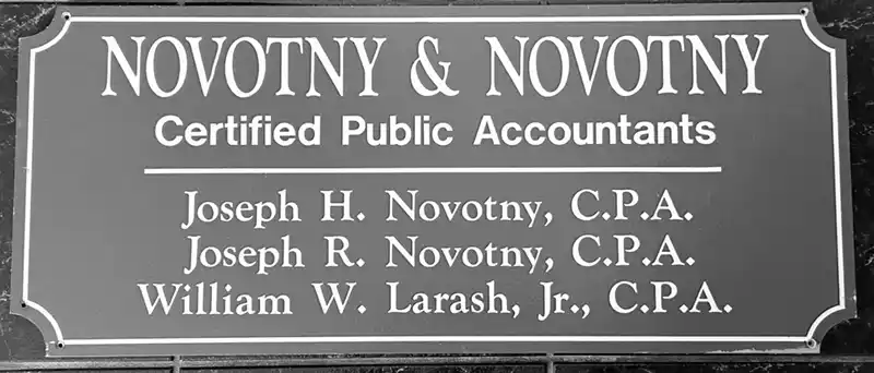 Novotny & Novotny sign